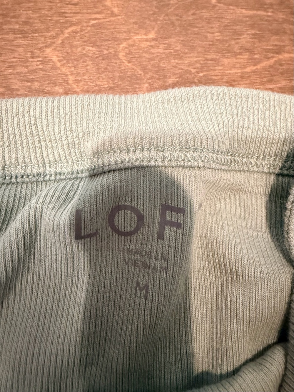 Light Green Ribbed Tank Top - Picture 2 of 3